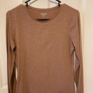 Lands’ End Tan Long Sleeve Tee
